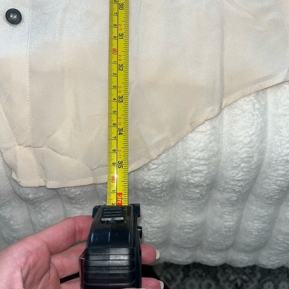 All Saints Madison Ivory Silk Cream Shirt Dress Size 8 - Picture 11 of 12